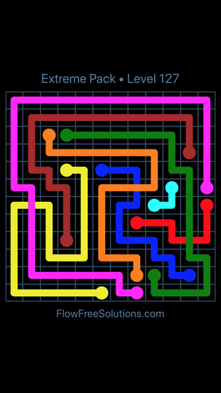 Flow Free Bridges Extreme Pack Level Puzzle Solution And Answer