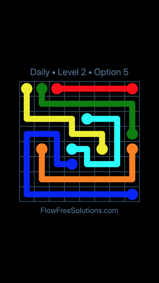 Solution and Answer to the Puzzle for Flow Date Saturday, July 7, 2018 Level 2
