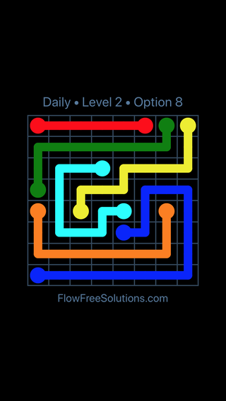 Solution and Answer to the Puzzle for Flow Date Saturday, July 7, 2018 Level 2