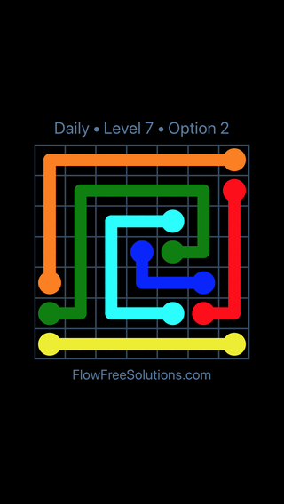 Solution and Answer to the Puzzle for Flow Date Wednesday, July 11, 2018 Level 7