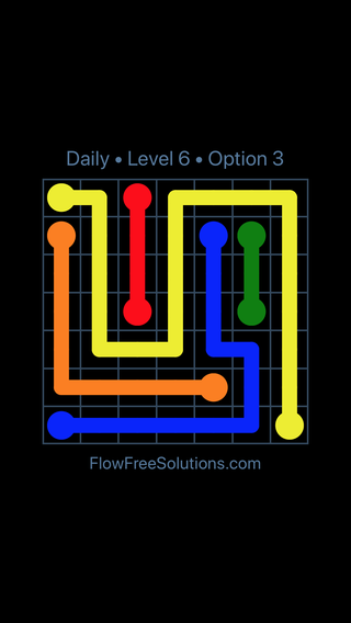 Solution and Answer to the Puzzle for Flow Date Tuesday, January 9, 2018 Level 6