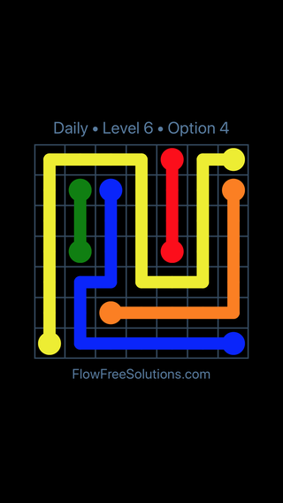 Solution and Answer to the Puzzle for Flow Date Tuesday, January 9, 2018 Level 6