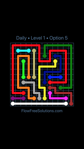 Solution and Answer to the Puzzle for Flow Date Sunday, October 7, 2018 Level 1