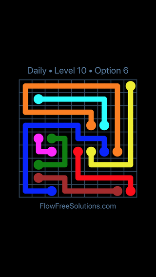 Solution and Answer to the Puzzle for Flow Date Sunday, November 12, 2017 Level 10
