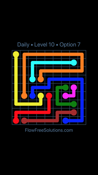 Solution and Answer to the Puzzle for Flow Date Sunday, November 12, 2017 Level 10