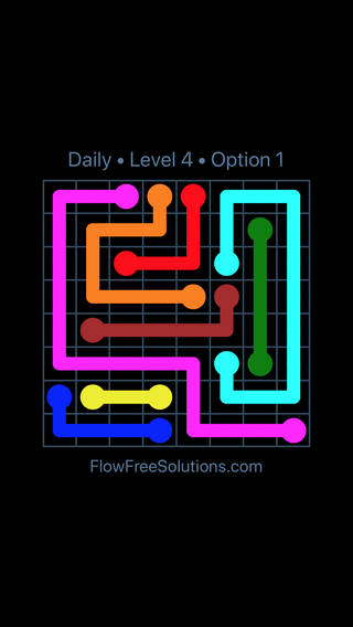 Solution and Answer to the Puzzle for Flow Date Wednesday, January 10, 2018 Level 4