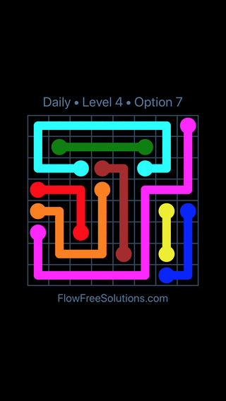 Solution and Answer to the Puzzle for Flow Date Wednesday, January 10, 2018 Level 4