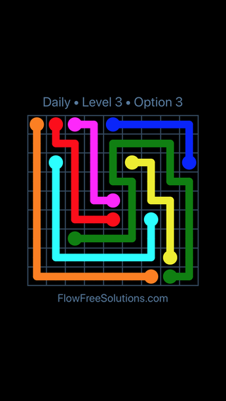 Solution and Answer to the Puzzle for Flow Date Friday, February 9, 2018 Level 3