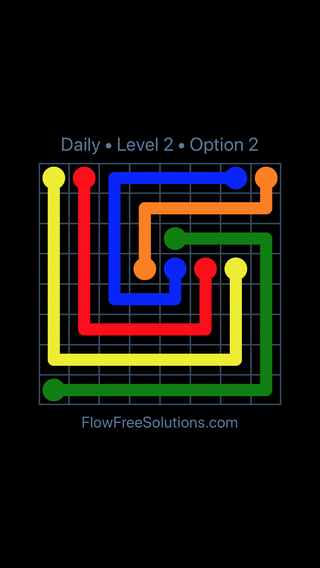 Solution and Answer to the Puzzle for Flow Date Saturday, February 10, 2018 Level 2