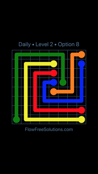 Solution and Answer to the Puzzle for Flow Date Saturday, February 10, 2018 Level 2