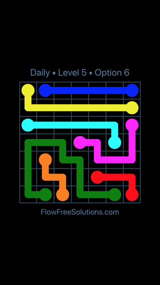 Solution and Answer to the Puzzle for Flow Date Friday, May 11, 2018 Level 5