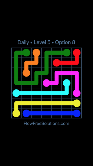 Solution and Answer to the Puzzle for Flow Date Friday, May 11, 2018 Level 5