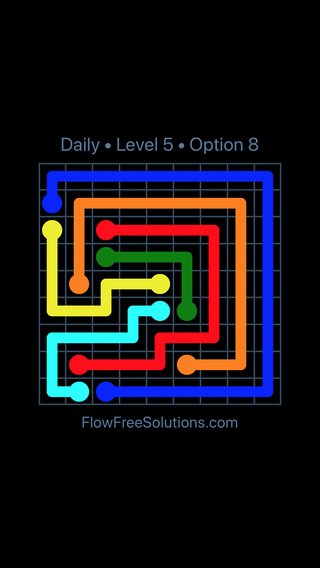 Solution and Answer to the Puzzle for Flow Date Sunday, June 4, 2023 Level 5