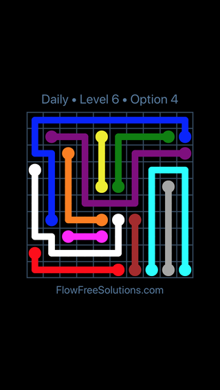 Solution and Answer to the Puzzle for Flow Date Sunday, June 4, 2023 Level 6