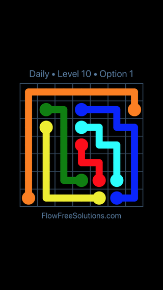 Solution and Answer to the Puzzle for Flow Date Tuesday, February 20, 2018 Level 10
