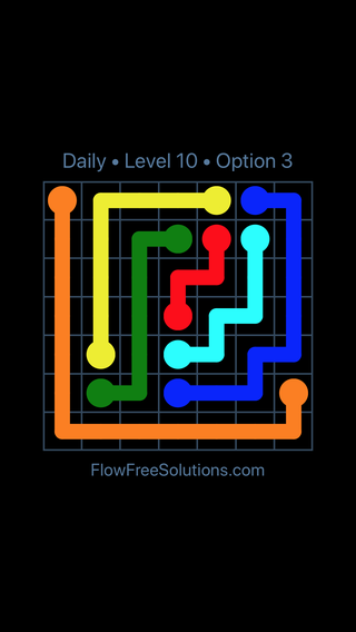 Solution and Answer to the Puzzle for Flow Date Tuesday, February 20, 2018 Level 10