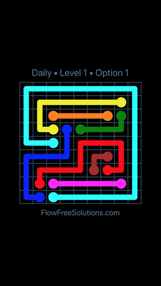 Solution and Answer to the Puzzle for Flow Date Thursday, May 17, 2018 Level 1