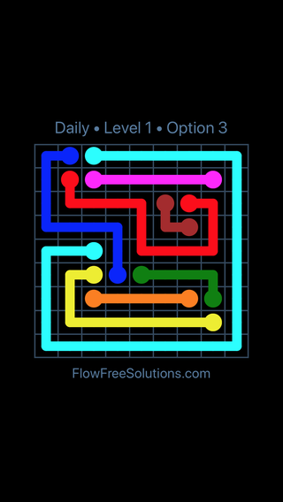 Solution and Answer to the Puzzle for Flow Date Thursday, February 22, 2018 Level 1