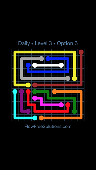 Solution and Answer to the Puzzle for Flow Date Saturday, August 11, 2018 Level 3