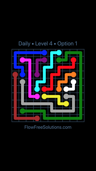 Solution and Answer to the Puzzle for Flow Date Saturday, November 10, 2018 Level 4
