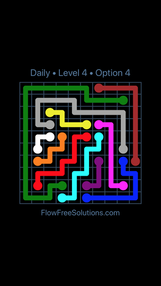 Solution and Answer to the Puzzle for Flow Date Saturday, November 10, 2018 Level 4