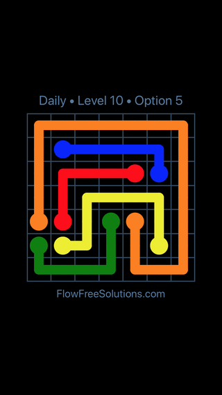 Solution and Answer to the Puzzle for Flow Date Sunday, June 10, 2018 Level 10