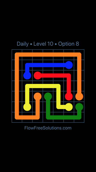 Solution and Answer to the Puzzle for Flow Date Sunday, June 10, 2018 Level 10