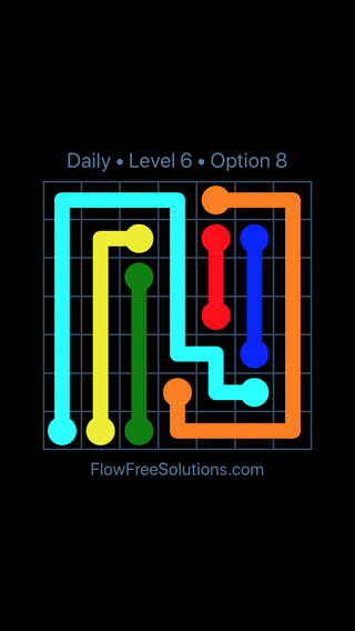 Solution and Answer to the Puzzle for Flow Date Sunday, June 10, 2018 Level 6