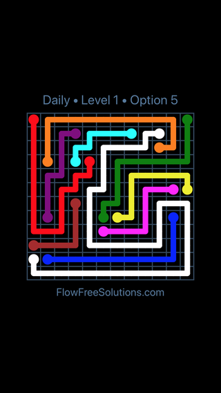Solution and Answer to the Puzzle for Flow Date Sunday, December 2, 2018 Level 1