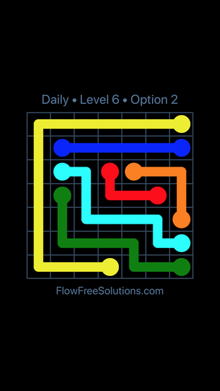 Solution and Answer to the Puzzle for Flow Date Wednesday, August 14, 2019 Level 6