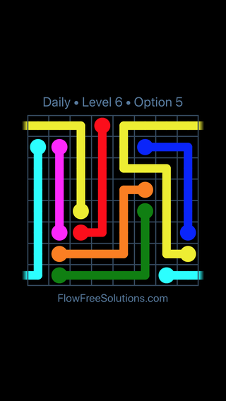 Solution and Answer to the Puzzle for Warps Date Tuesday, January 8, 2019 Level 6