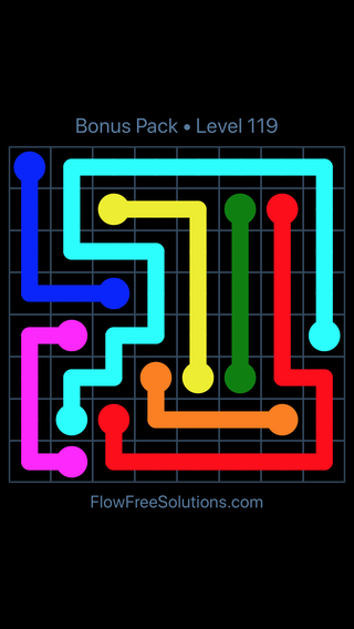 Solution and Answer to the Puzzle for Flow Free Bonus Pack Level 29