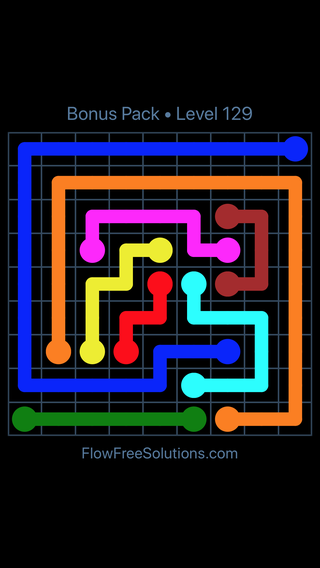 Solution and Answer to the Puzzle for Flow Free Bonus Pack Level 9