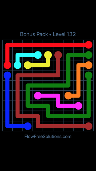 Solution and Answer to the Puzzle for Flow Free Bonus Pack Level 12