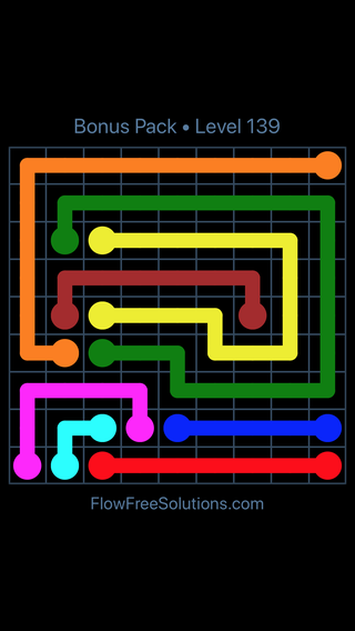 Solution and Answer to the Puzzle for Flow Free Bonus Pack Level 19