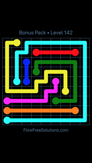Solution and Answer to the Puzzle for Flow Free Bonus Pack Level 22