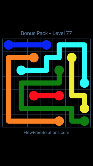 Solution and Answer to the Puzzle for Flow Free Bonus Pack Level 17