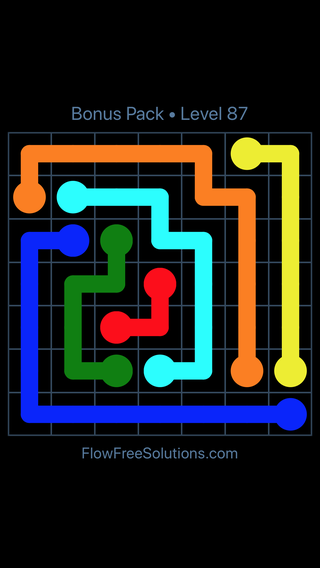 Solution and Answer to the Puzzle for Flow Free Bonus Pack Level 27