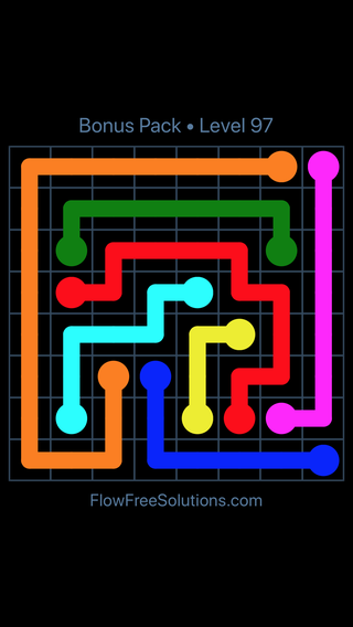 Solution and Answer to the Puzzle for Flow Free Bonus Pack Level 7