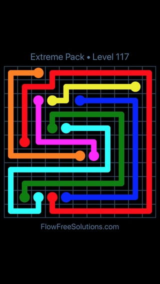 Solution and Answer to the Puzzle for Flow Free Extreme Pack Level 27
