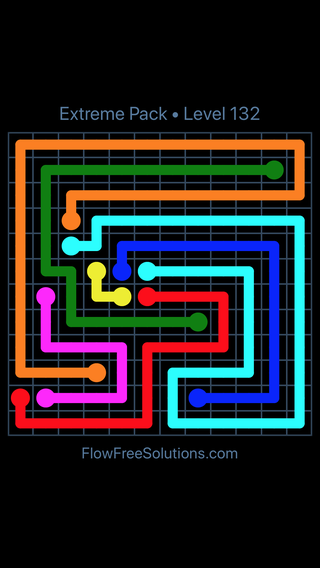 Solution and Answer to the Puzzle for Flow Free Extreme Pack Level 12