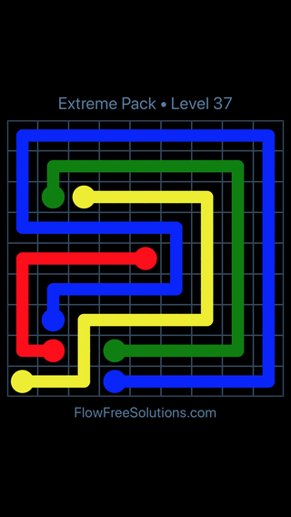 Solution and Answer to the Puzzle for Flow Free Extreme Pack Level 7