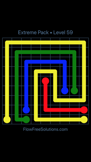 Solution and Answer to the Puzzle for Flow Free Extreme Pack Level 29