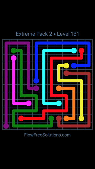 Solution and Answer to the Puzzle for Flow Free Extreme Pack 2 Level 11