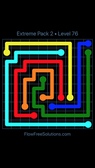 Solution and Answer to the Puzzle for Flow Free Extreme Pack 2 Level 16