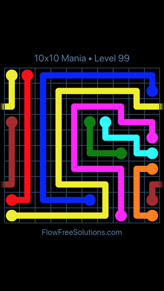 Solution and Answer to the Puzzle for Warps 10x10 Mania Level 99