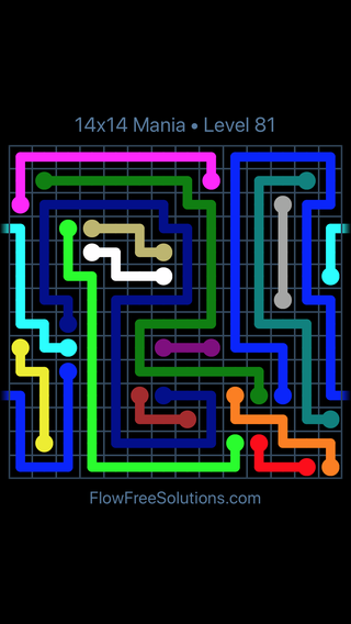 Solution and Answer to the Puzzle for Warps 14x14 Mania Level 81