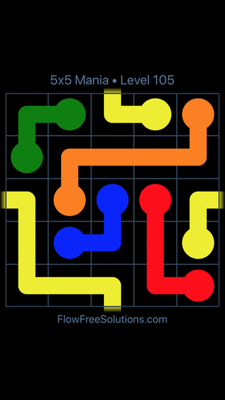Solution and Answer to the Puzzle for Warps 5x5 Mania Level 105
