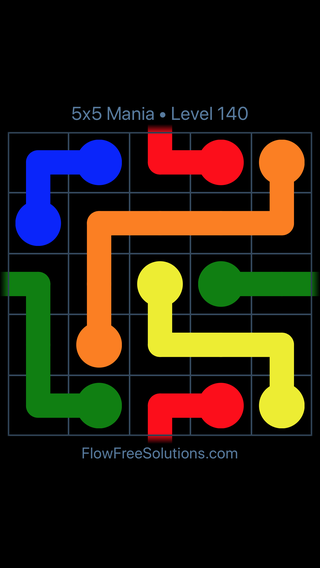 Solution and Answer to the Puzzle for Warps 5x5 Mania Level 140