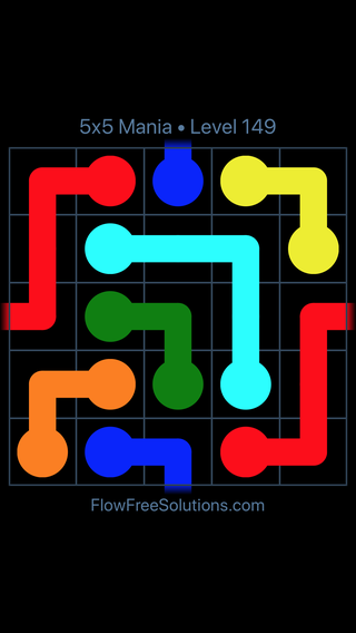 Solution and Answer to the Puzzle for Warps 5x5 Mania Level 149